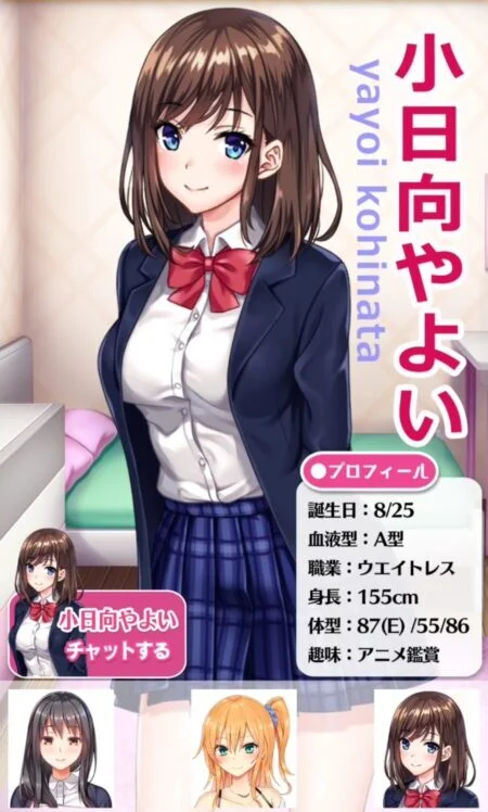 にじげんカノジョ キャラクタープロフィール